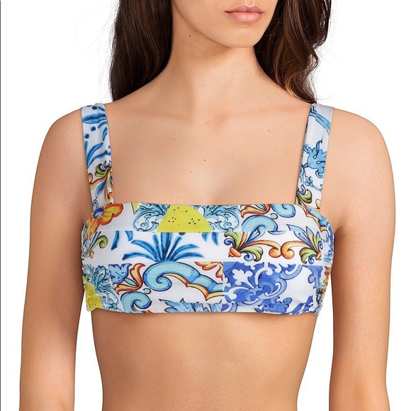 Antonio Melani Blue Mosaic Swimsuit Top Si… - Picture 1 of 6